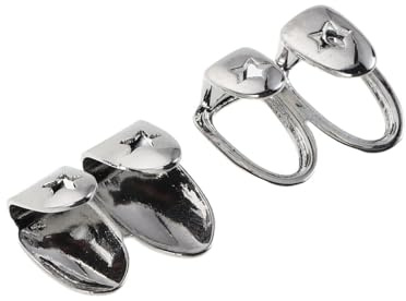Holibanna 1 Paar Hip Hop Zahngrills aus 18k Versilbertem Metall Doppelte Hohle Grill Zahnkappen Bequemer Zahnschmuck für Cosplay und Party