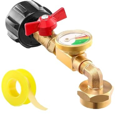 Adaptador universal para tanque de gas propano con manguera de alta presión, boquillas múltiples para utensilios de cocina de barbacoa, versión de metal, apta para botellas de gas, solución compacta