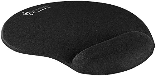 GeneralKeys Ergonomisches Mousepad: Ergonomisches Mauspad mit Gel-Handgelenkauflage, schwarz (Maus Unterlage, Mousepad mit Handgelenkauflage, PC)