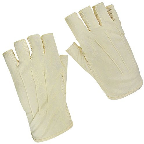 Sommer Herren Handschuhe Fingerlos Fitness Halbfinger Baumwolle Fahrradhandschuhe Anti-Rutsch, Anti-UV Schutz, Atmungsaktiv Sporthandschuhe Traininghandschuhe Gloves für Fahren Golf Outdoor Motorrad