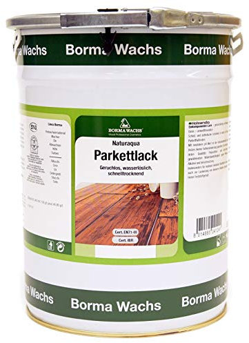 PROFI Natur Parkett- und Treppenlack auf Wasserbasis EN71-3 Zertifiziert (10 Liter, Transparent matt 10/20)