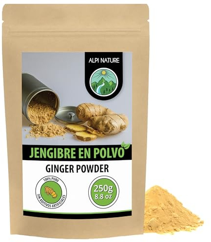 Alpi Nature Ginger Powder 250g 8.8 oz, Dried and Ground Ginger Root Powder for Cooking and Baking