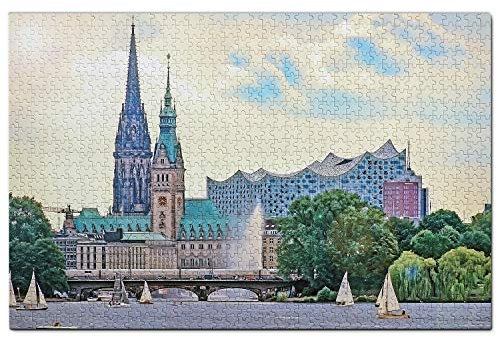 Deutschland Puzzle 1000 Teile Holzpuzzle Erwachsene Spielgrafik Reise Souvenir Holz