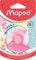 Maped Zenoa Plus Radiergummi, rund, weiß, mit 180° drehbarer Schutzhülle, phthalatfrei, PVC-frei, pastellrosa