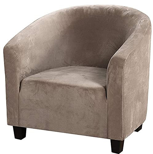 Sesselhussen Stretch Club Chair Schonbezug 1er Samt Sesselschoner Sesselüberwurf Wannenstuhlbezug Sesselüberzug Elastisch für Clubsessel Loungesessel Cocktailsessel (Color : E, Size : 1pc)