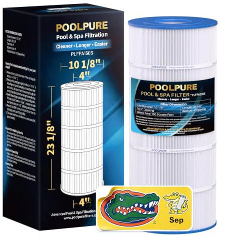 POOLPURE PA150S Poolfilter ersetzt Hayward CX150XRE, Hayward SwimClear C150S, 150 m² Filterkartusche, 1 Packung | Kompatibel mit Hayward SwimClear C150S, 150 m² Filterkartusche, 1 Packung