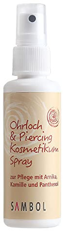 Ohrloch und Piercing Kosmetikum 50 ml Flasche Antiseptikum Reinigung und Pflege mit Arnika Kamile Panthenol After Piercing Lotion