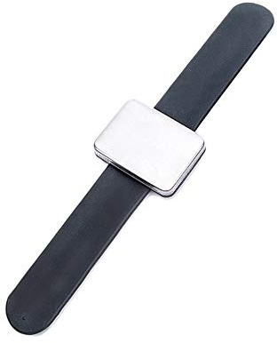 Sahkgye Verstellbar, magnetisch, Pin-Armband, Magnetplatte, für Frisuren, Schwarz