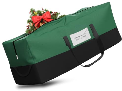 Tannenbaumhülle Weihnachtsbaumhülle, Tannenbaumtasche Weihnachtsbaumtasche, Aufbewahrung Weihnachtsbaum, Tannenbaum Aufbewahrung Tasche, Grün Schwarz(172 x 50 x 76 cm)