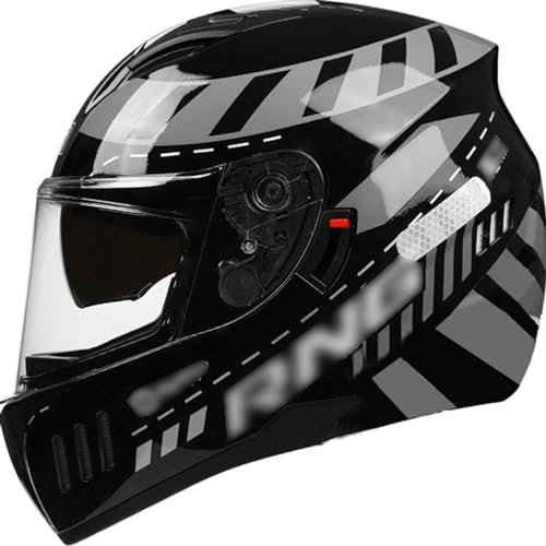 Klapphelm. Integraler Motorradhelm Mit Abnehmbaren Ohrpolstern Und EPS-Dämpfung. DOT/ECE-Zugelassen Für Motorräder Mit Integriertem Doppelschichtigem Visier 15,one Size(59-60CM)