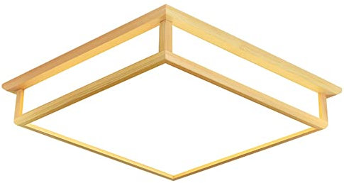 Deckenlampe Massivholz-Deckenleuchte im japanischen Stil, moderne quadratische LED-Deckenleuchte, dimmbare, energiesparende Schrankbeleuchtung for Büro, Wohnzimmer, Arbeitszimmer, Schlafzimmer ( Size