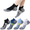 Utensilsto 4 Pares Calcetines Compresión 15 mmHg Antideslizantes para Hombre y Mujer, Negro, Azul Marino, Azul, Blanco, Talla 35-39 (Mujer), 40-44 (Hombre)