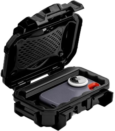 Evergreen ToughBox (Small, Black) - Compact Tech Organizer for Cameras, Hard Drives, Cables, etc. (Rubber Boot, IP67 Waterproof, USA Made)