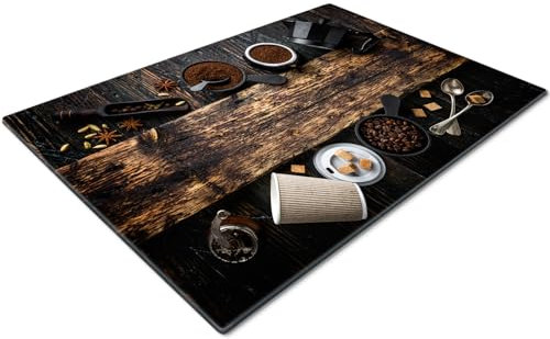 Whats On Your Wall.com Glass Chopping Board | Non-Slip, Heat Resistant, Hygienic | 30 x 20cm Rectangular | Cutting Board for Kitchen