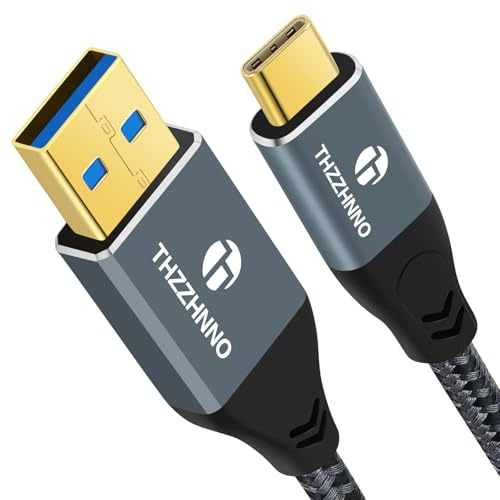Thzzhnno USB A auf USB C Kabel 2M, USB 3.1 USB 3.2 Gen2 10 Gbit/s Datenübertragungskabel für Samsung Galaxy/iPhone 15/MacBook Pro/iPad Pro