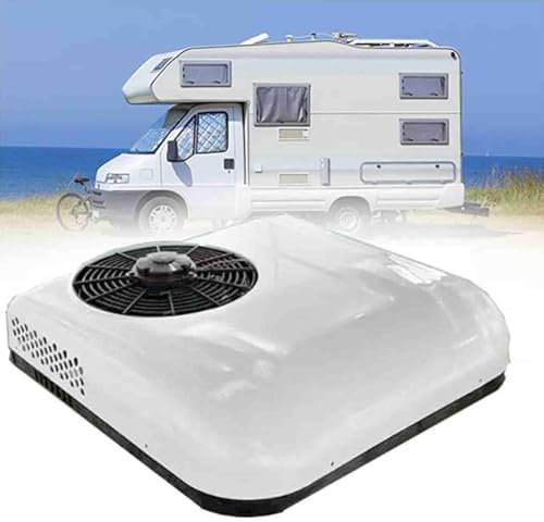 YLANMEI 12v/24v Rv Air Conditioner, Dc Air Conditioner,Car Roof Air Conditioners,Mini Air Conditioner for Car,Caravan,Truck,White-24V