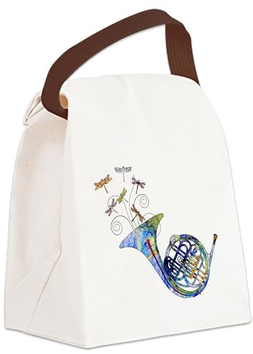 CafePress Wild French Horn Canvas Lunch Bag with Strap Handle