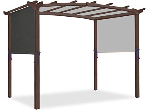 Schwarze wasserdichte Pergola-Ersatzdach für Pergola-Struktur, Größe 5,2 x 2 m