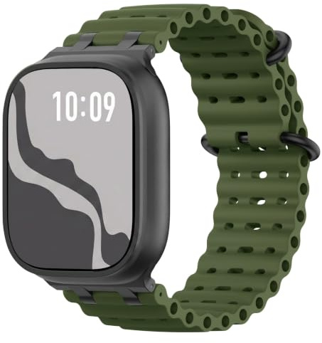 Astorgos Correa Ocean Mejorada Compatible con Apple Watch 42/44/45/46/49mm | Para iWatch Ultra 3/2/1,S11/10/9/8/7/6/5/4,SE 3/2/1, para Hombre y Mujer, Conector Metálico, Silicona, Deportiva, Bicolor