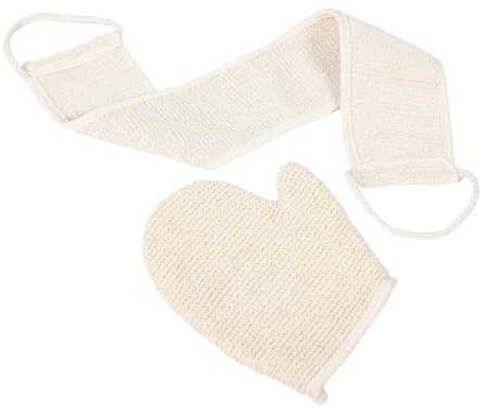 PACKOVE 1satz Exfolierende Duschhandschuhe Sisal Und Jute Doppelseitige Peelinghandschuhe Für Sanfte Und Effektives Körperpeeling Für Entspannende Duscherlebnisse
