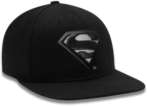 Logoshirt® ️ DC Comics I Superman I Logo Svart I Snapback-Keps I Flickor och Pojkar I Broderi 3D I Originaldesign Licensierad