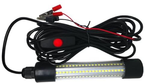 SUPVOX Luz de Pesca Submarina LED 13w para Atraer Peces, Negra