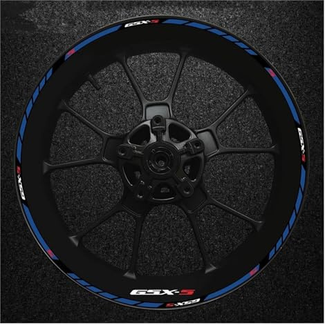 Pegatinas Llantas Moto Adhesivos para Llantas De Motocicleta para Suzuki GSX-S 750 (GSX-S750). Cinta Adhesiva Decorativa para Llantas. Juego Completo. Adhesivos Llantas(Color 24)