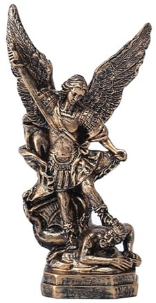 Swtgaah Statua di San Michele, elegante decorazione cristiana per interni