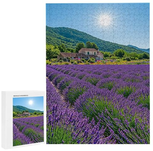 Puzzle 1500 Teile Erwachsene Lavendel Blumen, Impossible Klassische Jigsaw Puzzles 87 x 57cm, Geschicklichkeitsspiel für die ganze Familie, Puzzle farbenfrohes Legespiel Home Dekoration Geschenk k-926
