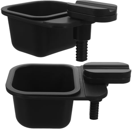 NESTINGHO 2 pièces Poubelle de Table Rotative Clip sur Bureau Petite Corbeille Multifonction pour Bureau Cuisine Chambre Rangement Compact pour Déchets et Petits Objets