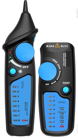Probador de Cables, Detector de cables de red FWT81 RJ11/45 LAN Ethernet, comprobador de cables telefónicos, herramienta de telecomunicaciones, trabajo electrificado, 48 V