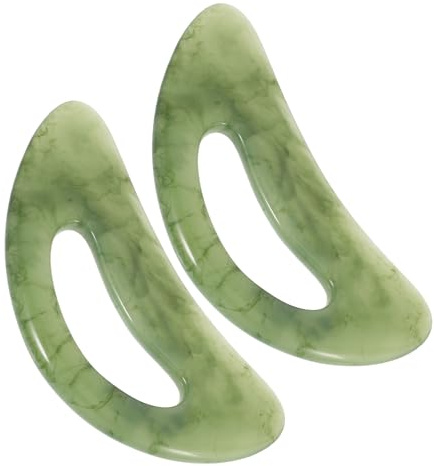VILLCASE Gua Sha Schabeinstrument und Vielseitigem Massagebrett aus Kunstharz 2 Stück mit Einzigartiger Form für Ganzen Körper für Nacken Rücken und Beine