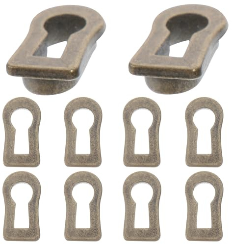 Generico Inserto per della Serratura in Lega di Zinco 10 Pezzi, Protezione e Decorazione per Mobili con Stile Antico, per Cassetti e Serrature