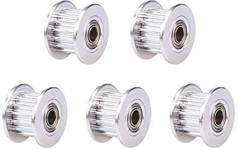 WINSINN GT2 Umlenkrolle 16 Zähne 3mm Bohrung 6mm Breite Timing Pulley Rad Aluminium für 3D Drucker (5er Pack)