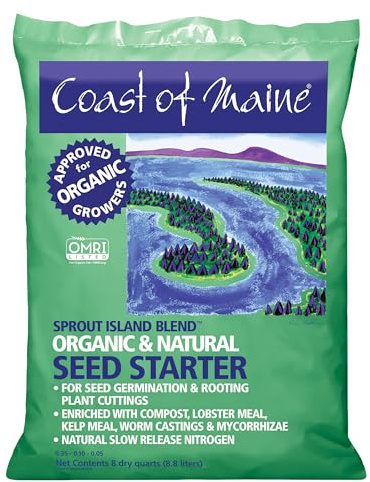 Coast of Maine (8qt) Sprout Island Blend, Organic & Natural Seed Starter for Seed Germination & Root Plant Cuttings