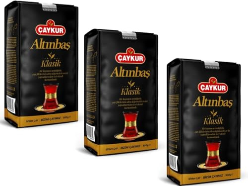 ÇAYKUR Altınbaş Golden Tips Black Tea, Premium Gourmet Thé noir à feuilles en vrac, bourgeons puissants, arôme riche, 500 g (lot de 3)