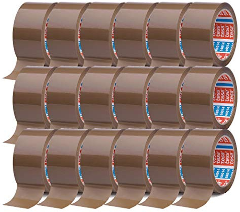 tesa Cinta Adhesiva del paquete cinta adhesiva (66 m x 50 mm) (18 Rollos/Marr?n)