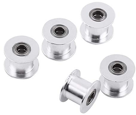 5 Stück 20 Zähne Zahnriemen, Aluminiumlegierung 10mm Breite Zahnriemen Spannrolle, Leerlaufscheibe für 3D-Drucker mit Außendurchmesser: 18 mm, Innendurchmesser: 5 mm