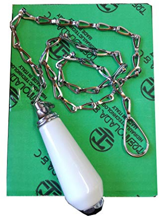 TREMOLADA PULL CERAMICA CON CATENELLA TIRANTE CROMO X CASSETTA SCARICO WC PULLCR
