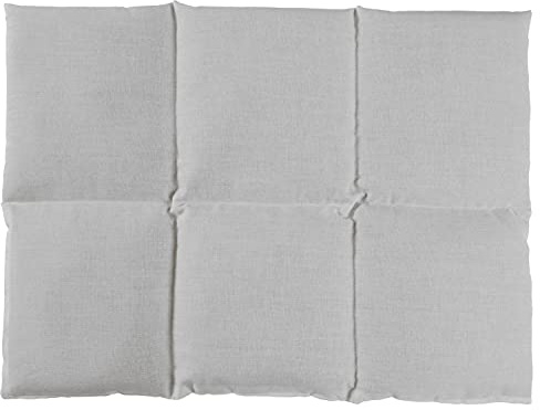 Kirschkernkissen groß 40x30cm 6-Kammer - schneeweiß - z.B. Rücken - Bauch - Wärmekissen Körnerkissen für Mikrowelle und Backofen - Kirschkern Kissen 30x40 schneeweiß