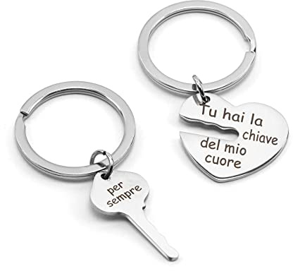 Regali san valentino Portachiavi regalo lei lui idee regalo per anniversario portachiavi coppia regalo romantico 2 portachiavi coppia regalo moglie marito fidanzata fidanzato matrimonio compleanno