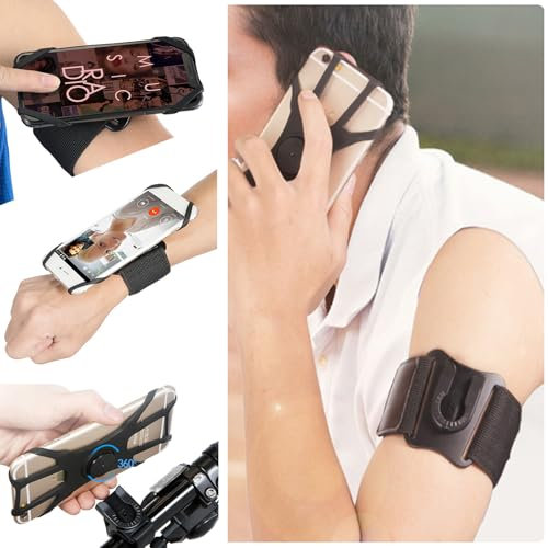 Porta Cellulare Braccio, 3 in 1 Fascia da Braccio Sportiva Porta Cellulare da Corsa Bici Running Portacellulare per Correre Fascia Porta Cellulare Fascia da Braccio e Polso per Smartphone da 4,5''-7''
