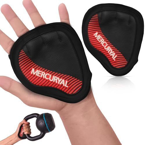 MERCURYAL Pack 2 Fitness Griffpolster Griffpads für Klimmzüge - klimmzug Handschuhe - Griffpads Krafttraining - griffpolster Kraftsport – Neopren Grip Pads - Alternative für Handschuhe