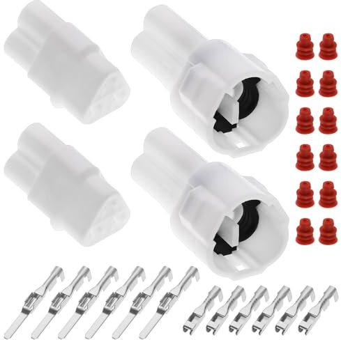 ECSiNG 2 set di connettori per moto a 3 pin compatibile con spina Sumitomo compatibile con Yamaha compatibile con Kawasaki 3 pin maschio femmina connettore automobilistico