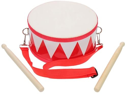 ifundom Kids Snare Drum Toy 8-Inch Portable Percussion Instrument with Adjustable Strap and Drumsticks Educational Music Toy for Children