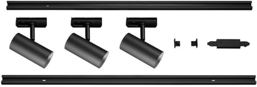 NOBLO® SPOT, Schienensystem Set, rund, 2700K, 19W, Phasenabschnitt, 32°, schwarz