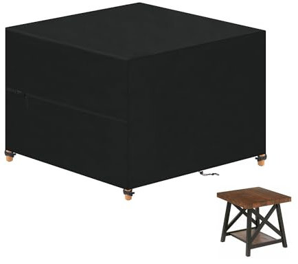 VANSHEIM Gartenmöbel Abdeckung Wasserdicht Schutzhülle Gartenmöbel Abdeckung für Tisch und Stühle Abdeckplane Gartenmöbel Abdeckhaube Gartenmöbel Winddicht Anti-UV 420D Oxford Gewebe 80x80x80cm