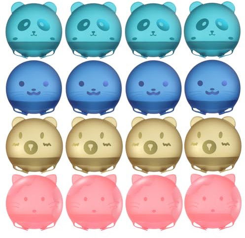 JUCHRZEY Silikon-Wasserbomben, schnell befüllbare, wiederverwendbare Wasserbälle, nachfüllbare Wasserbombenballons for Kinder und Erwachsene, Sommeraktivitäten im Freien