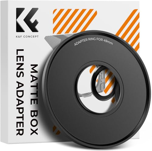 K&F Concept Objektiv Adapterringe 49mm Objektivzubehör Adapter Konverter für K&F Concept Matte Box, Premium Aluminium (Φ49mm)