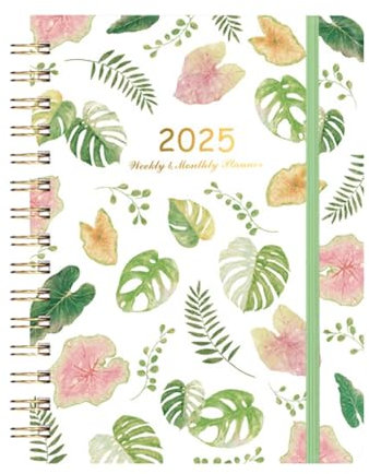 Agenda 2025 – Plant Cover Tagesnotizbuch | Schöner Tagesplaner für Damen oder Herren, wöchentliches monatliches Notizbuch, To-Do-Listenplaner